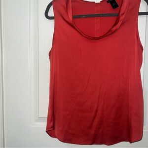 Elegant Orange  Sleeveless Top